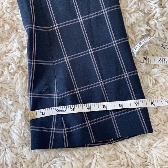 Banana Republic Navy Blue Bell Sleeve Plaid Blazer - Picture 10 of 13